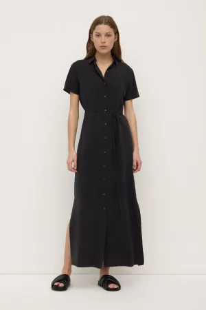Heather Silk Blend Shirt Dress Urban Pulse