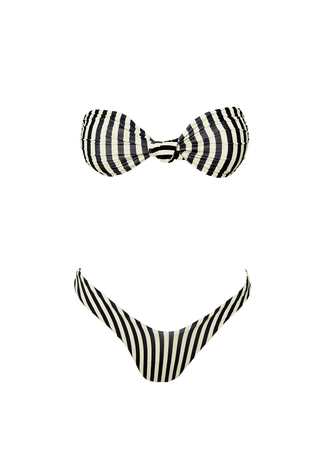 Moisture Wicking Fibers Loni Bandeau Bikini Top Multi Stripe