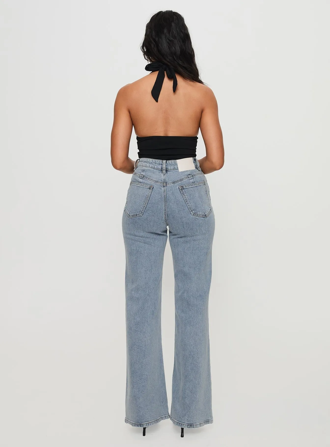 Thearlie High Rise Flared Jeans Light Wash Elegant Adult Fashion Basic Outfit