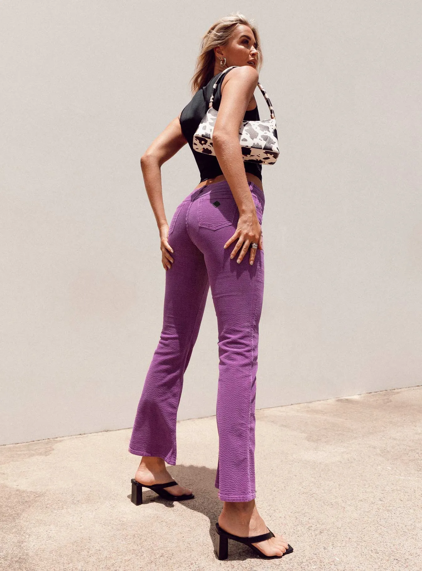 Abrand 99 Low Boot Violet Cord Jeans Purple Stretch Recovery