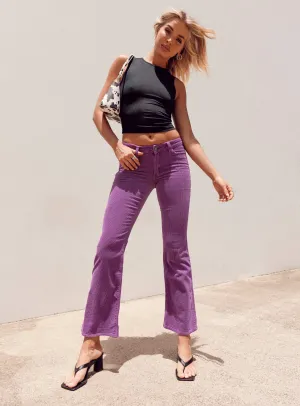 Evening Stroll Athlete Fit Abrand 99 Low Boot Violet Cord Jeans Purple