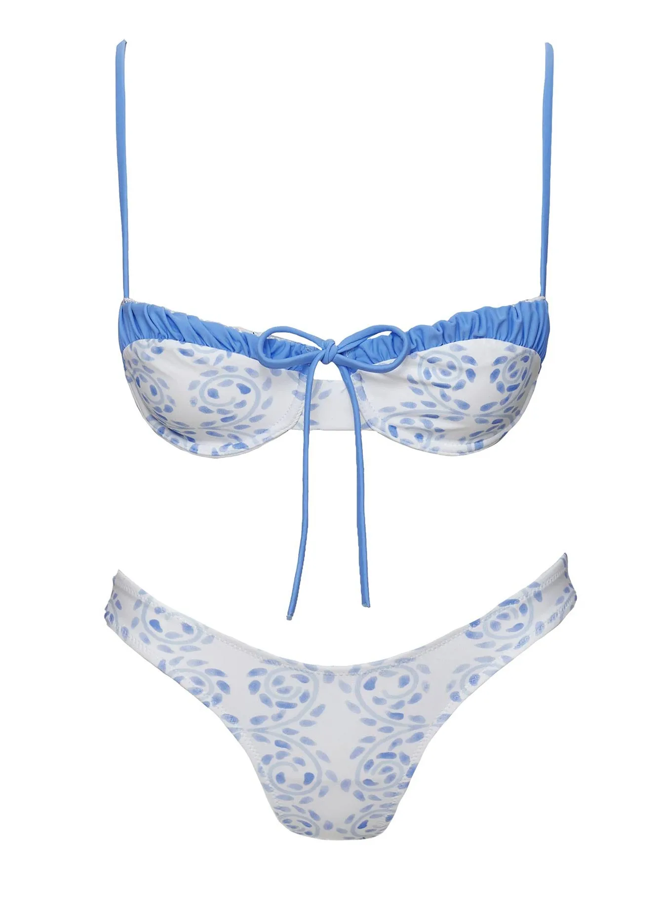 Tagless Design Catelyn Underwire Bikini Top Blue / White Swirl