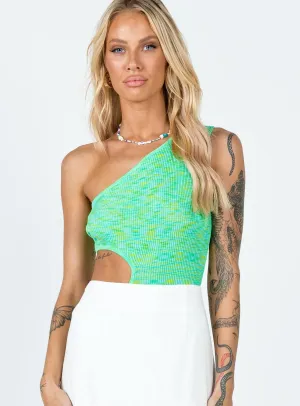 Emerton Bodysuit Green Minimal Vacation Sport Basic
