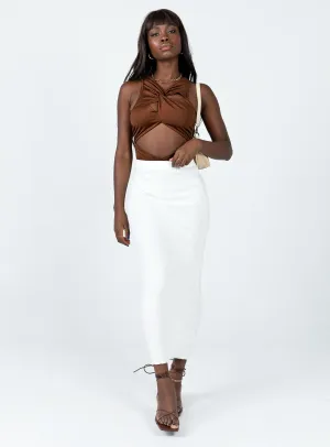 Hendrix Bodysuit Brown Trendy Smart Office Vacation