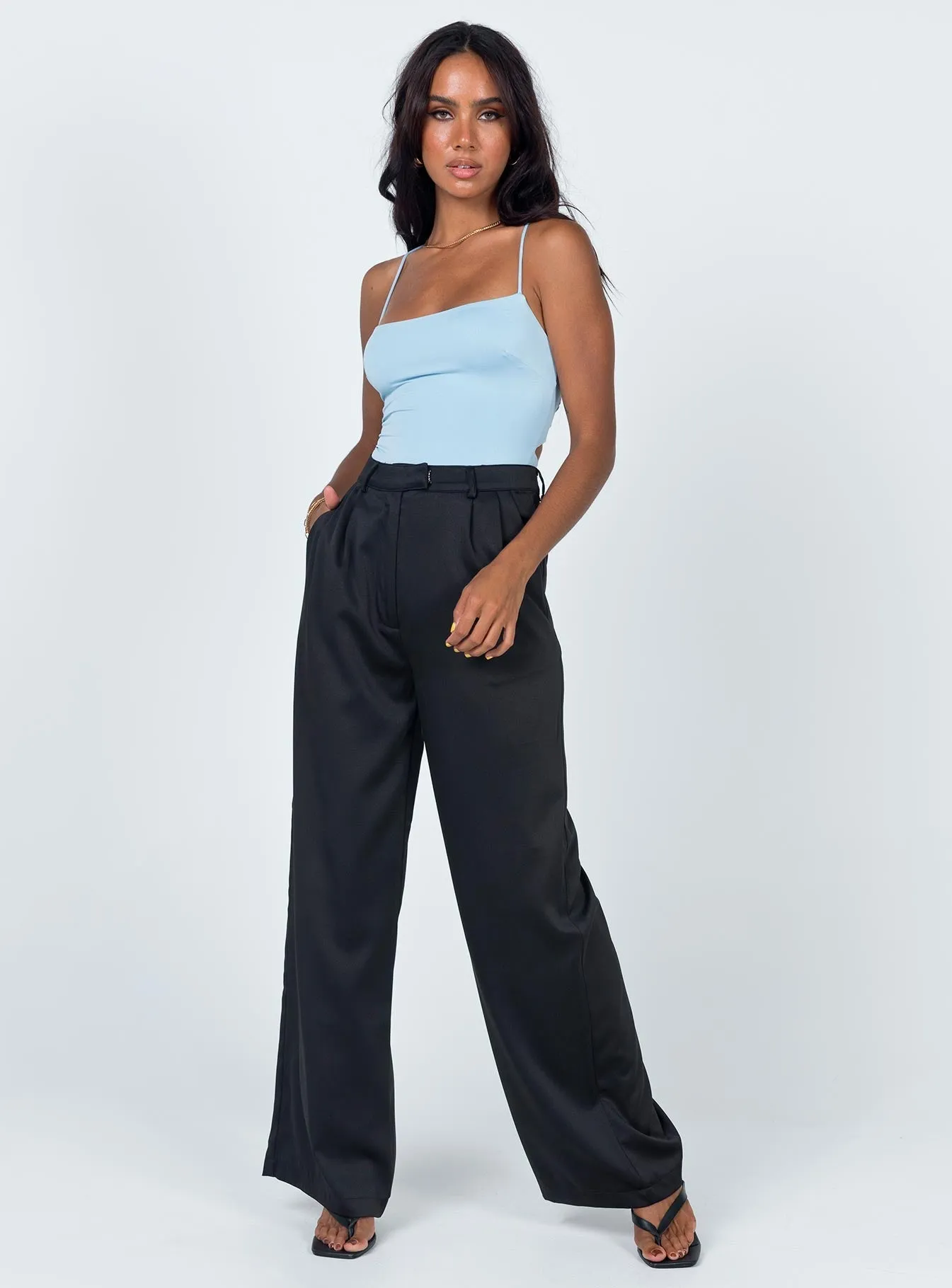 Karlah Bodysuit Blue Fresh Indoor Dinner Date