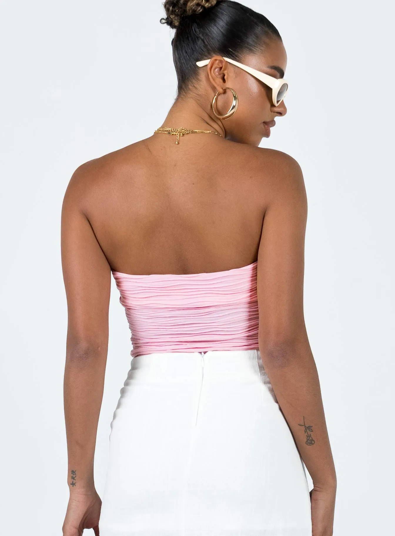 Makena Strapless Bodysuit Pink Wedding Vintage