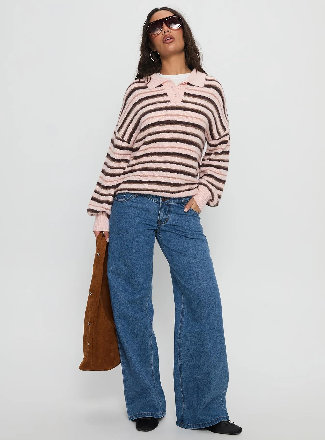 Highlands Low Rise Wide Leg Jeans Mid Blue Wash Smart Fit