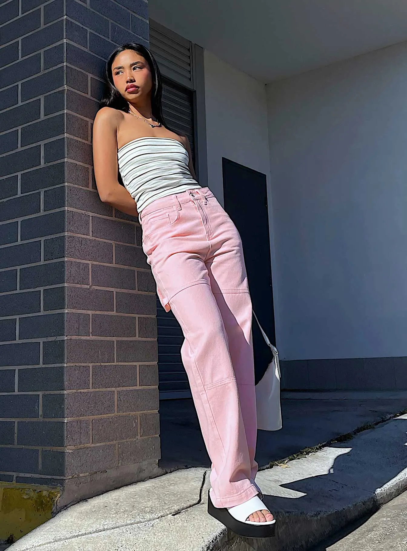 Cozy Vibe Copeland Jeans Pink