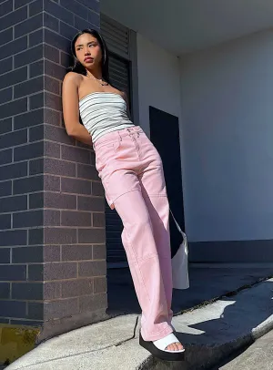 Cozy Vibe Copeland Jeans Pink