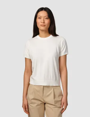 Mind Glow Fine Knit T-shirt Off White