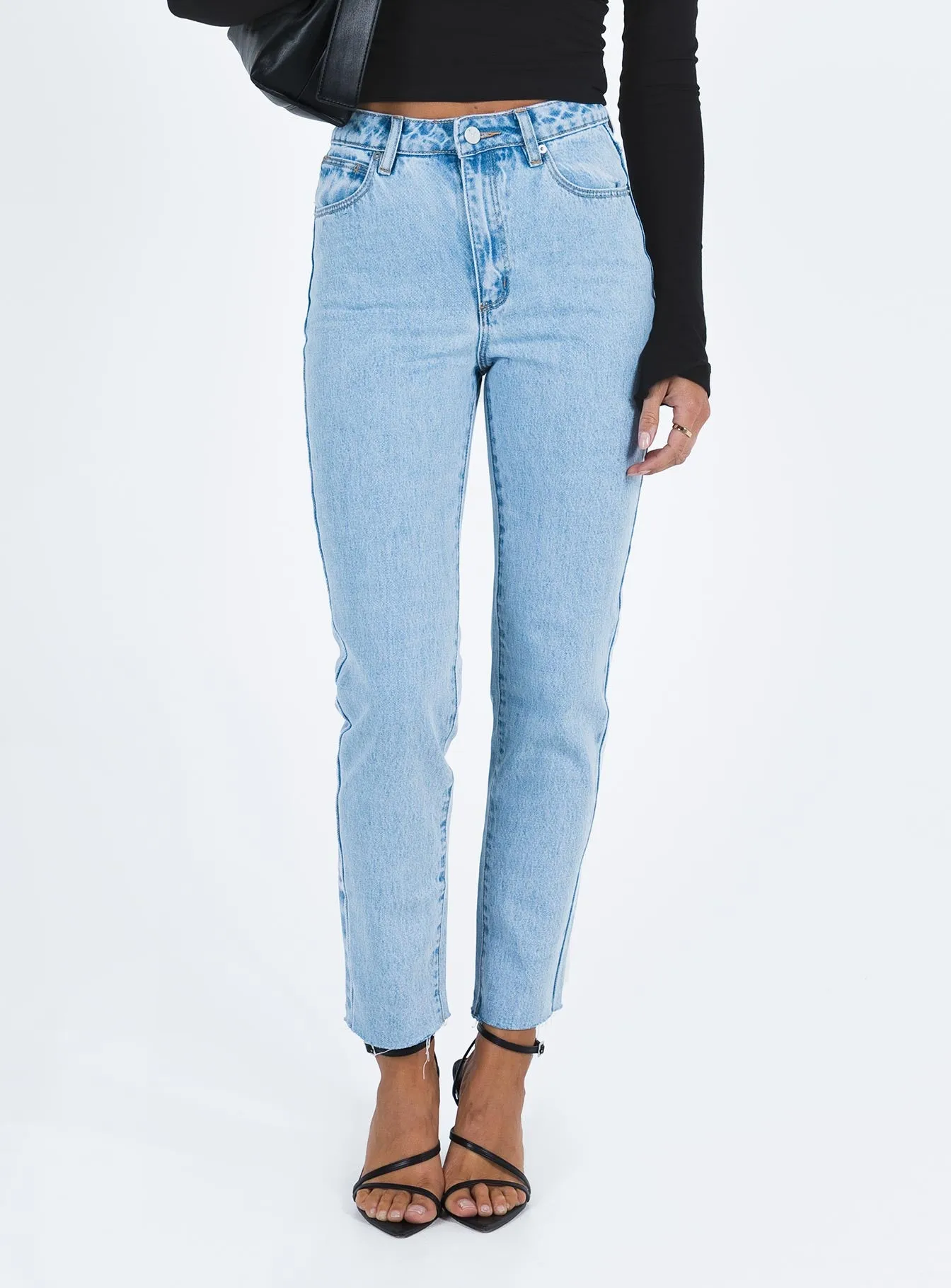 Abrand Walk Away 94 High Slim Jeans Slim Holiday Vibes Teen Outfit