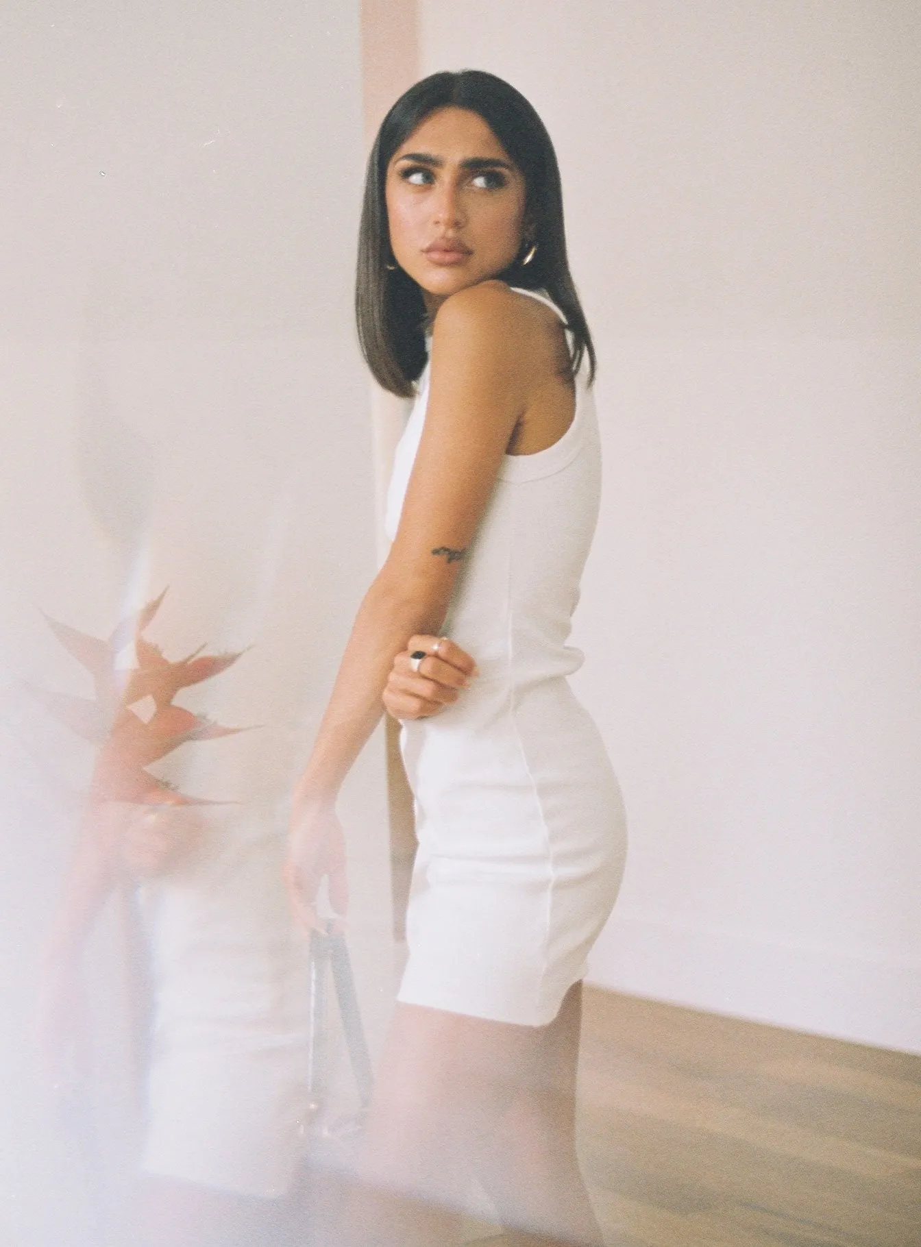 Versatile Style Beat Star Organic Classic Tank Dress White