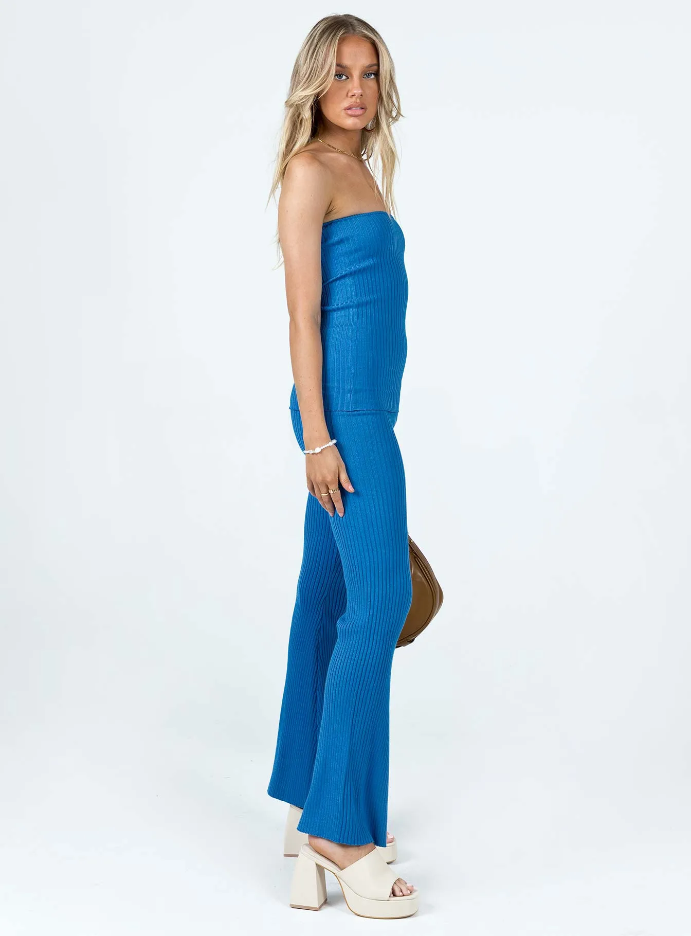 Fashion Blouse HypoallergenicMaterial Davia Knit Set Blue