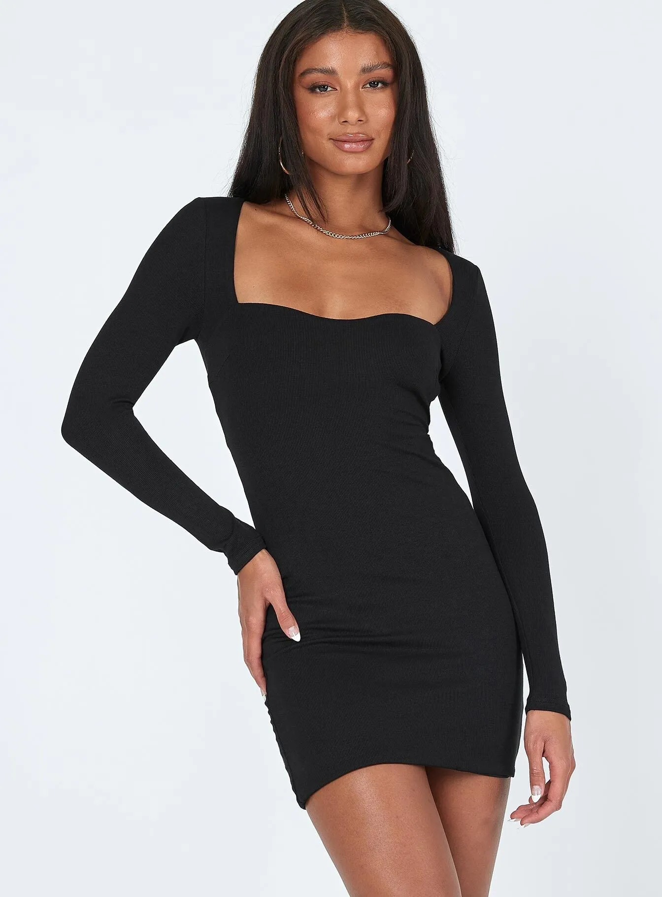 Elegant short cocktail dress Flash Glow Nolan Mini Dress Black