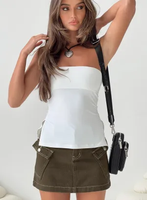 Hidden Ventilation Zones Strutter Strapless Top White