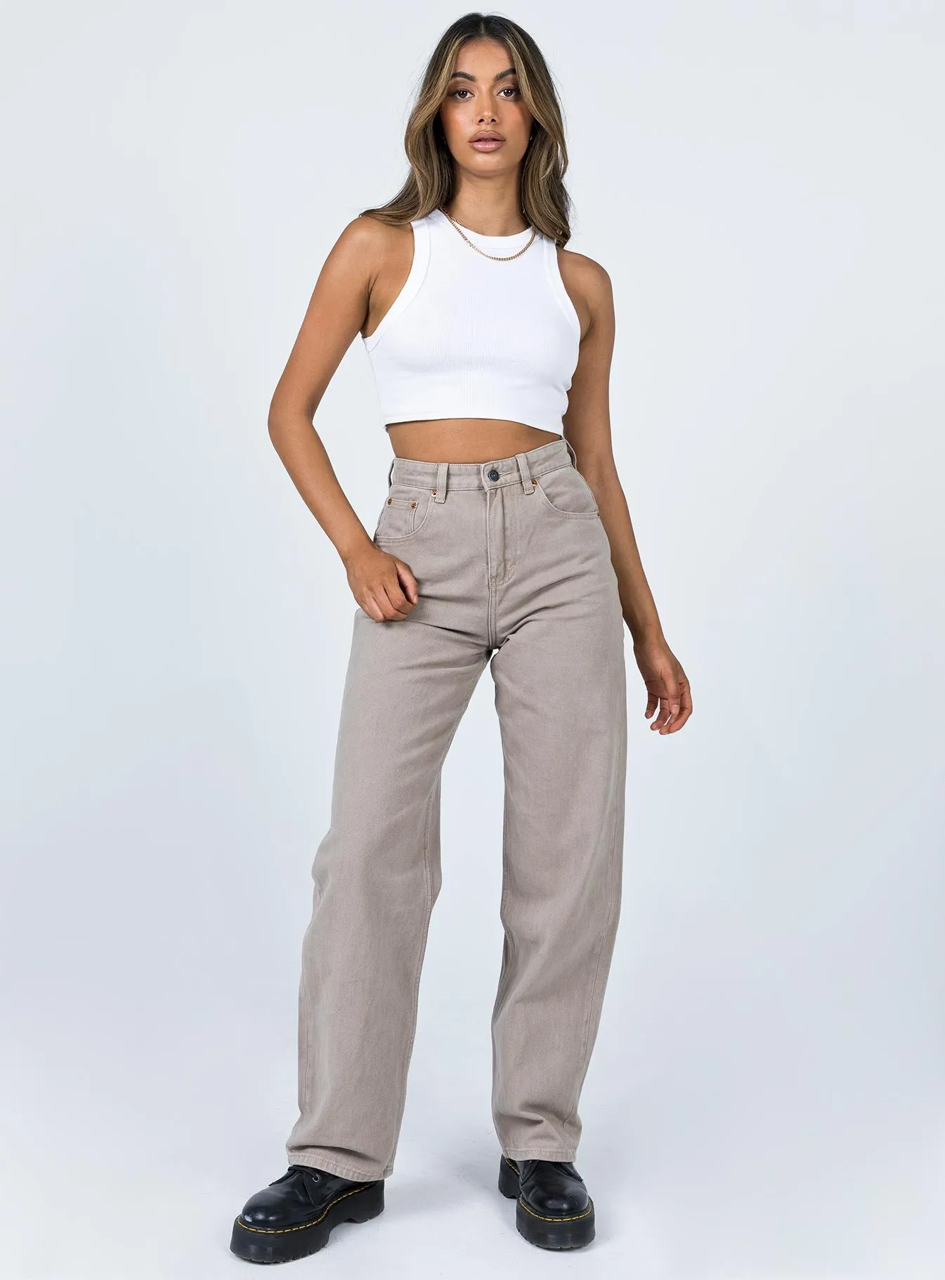 Motel Parallel Jeans Burnt Olive Daily Fit Daily Fashion