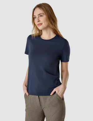 Supima Autograph T-shirt Navy QuickAccess Pockets Weather Guard