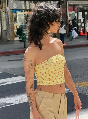 ArticulatedElbowShaping Dayrella Tube Top Yellow