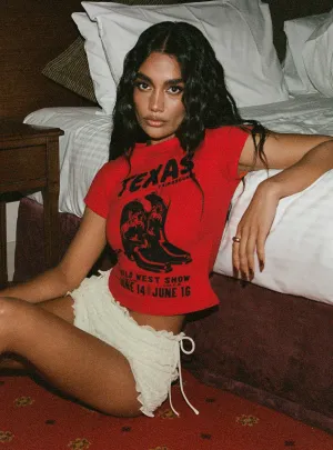 Texas Baby Tee Red Everyday Wearable