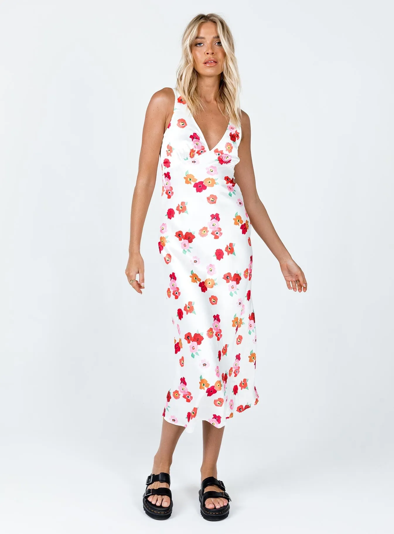 Tulle Glow Nellie Maxi Dress White Floral
