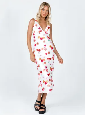 Love Mood Nellie Maxi Dress White Floral