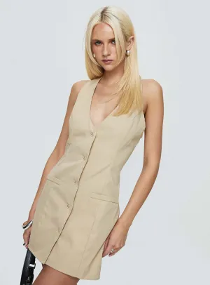 Fenny Mini Dress Beige Evening Glow