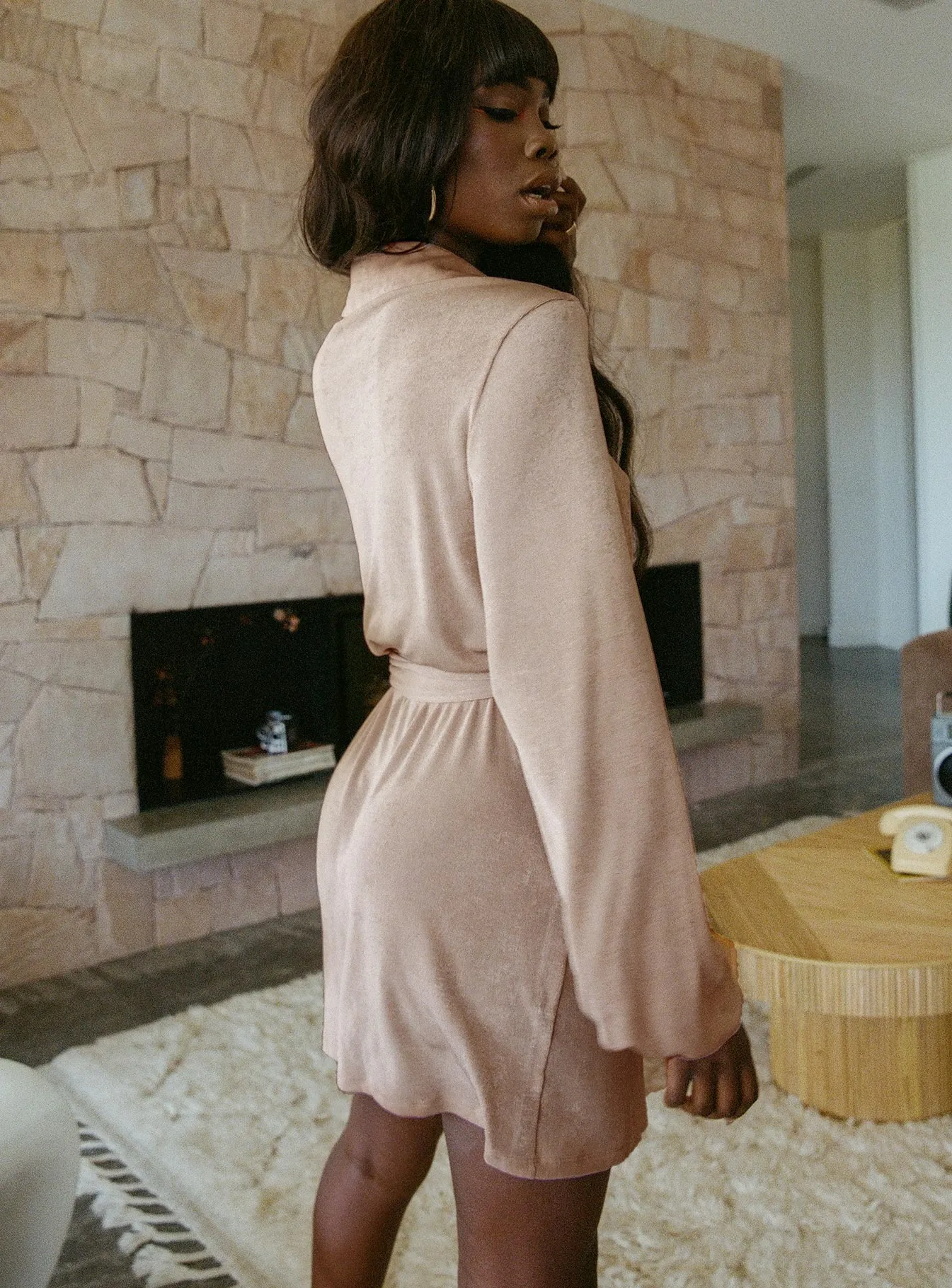 Party Time Mini Dress Champagne Flash Glow