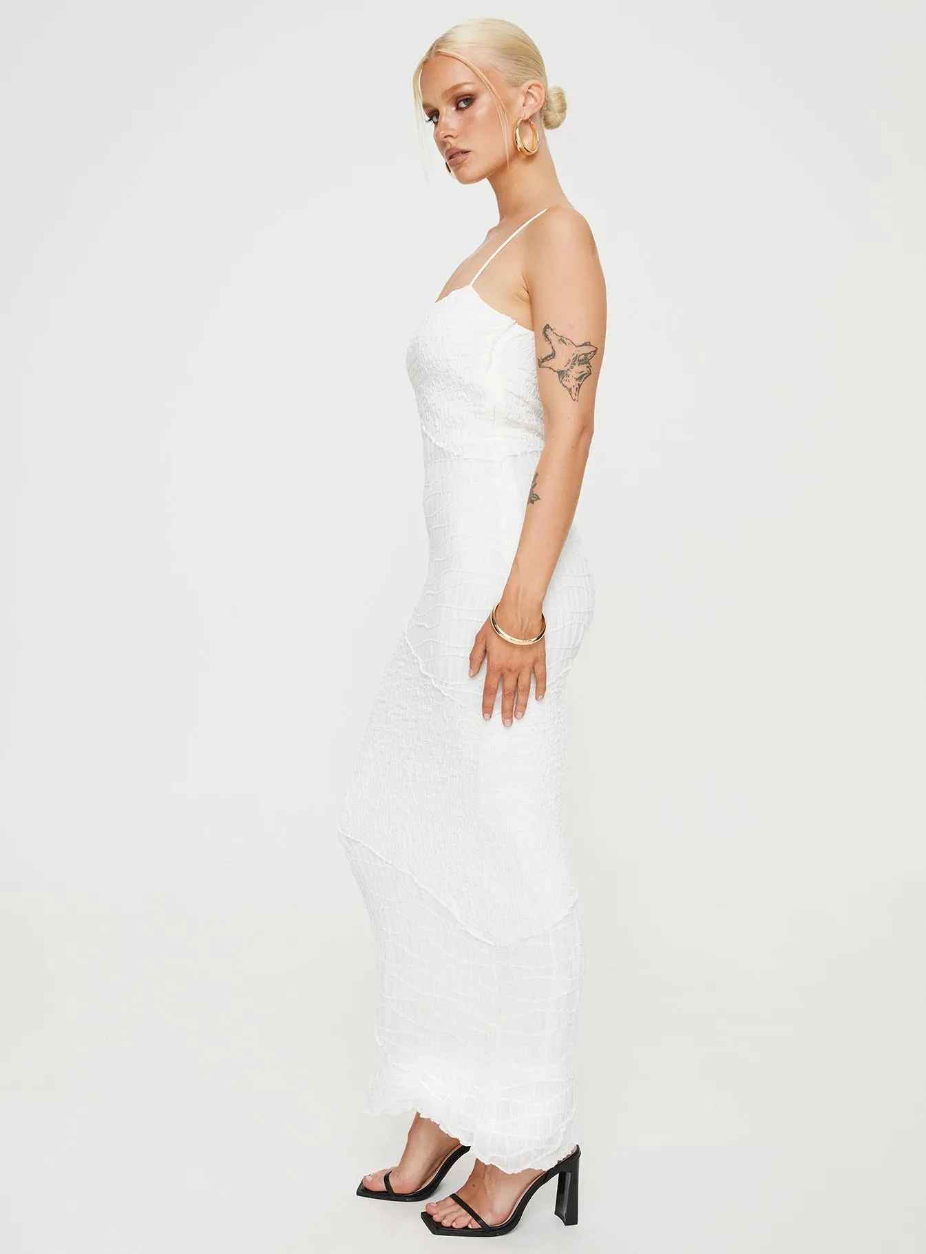 Relaxed fit summer gown Boynton Maxi Dress White