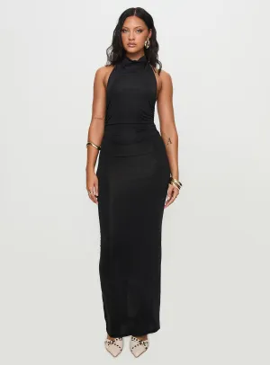 Giggle Maxi Dress Black Elegant maxi dress for wedding
