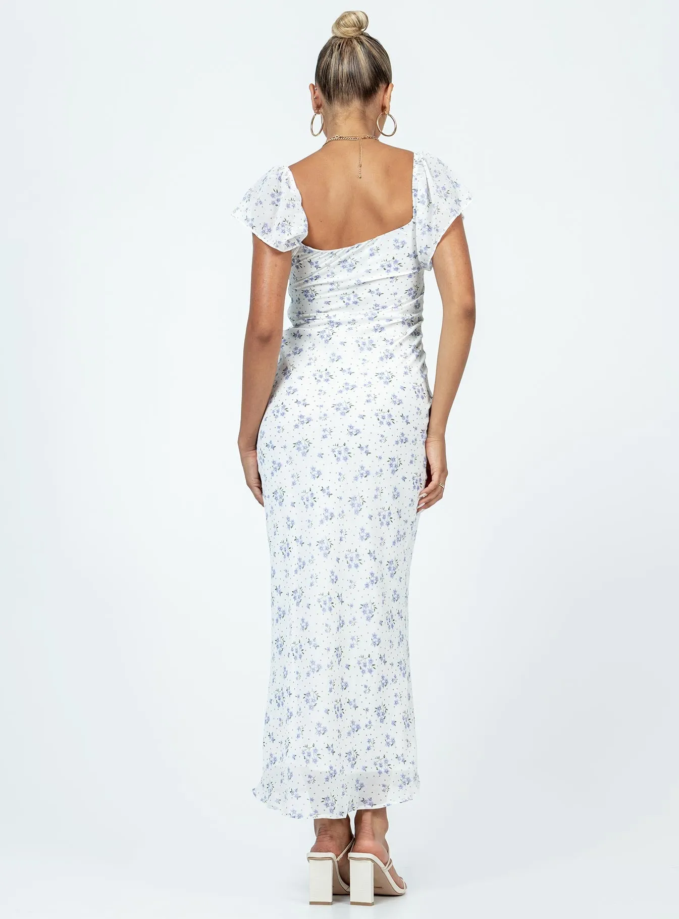 Sunrise Glow Love Mood Hera Maxi Dress White Floral