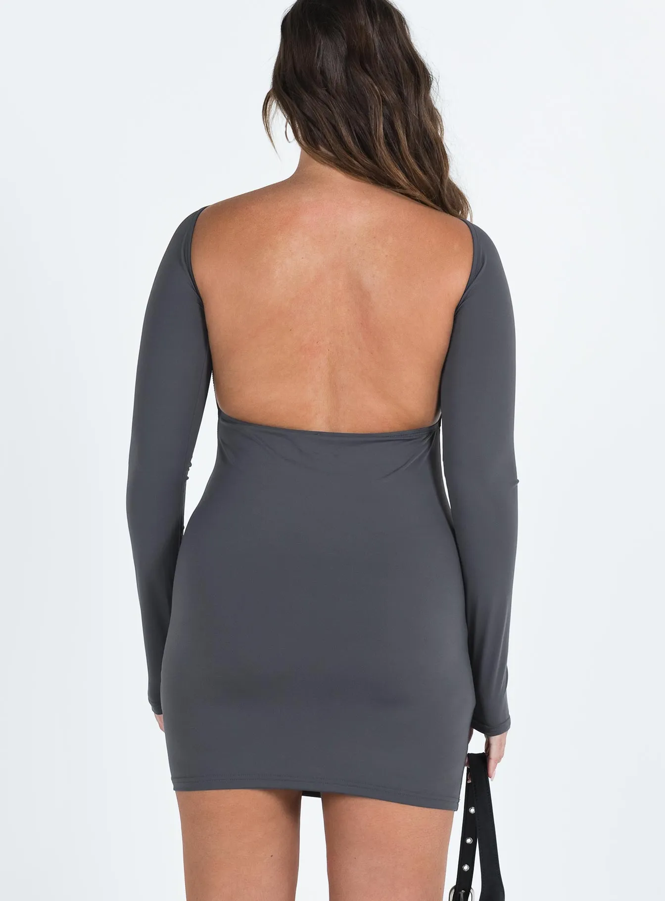 Gatewood Long Sleeve Mini Dress Slate Playful Fashion