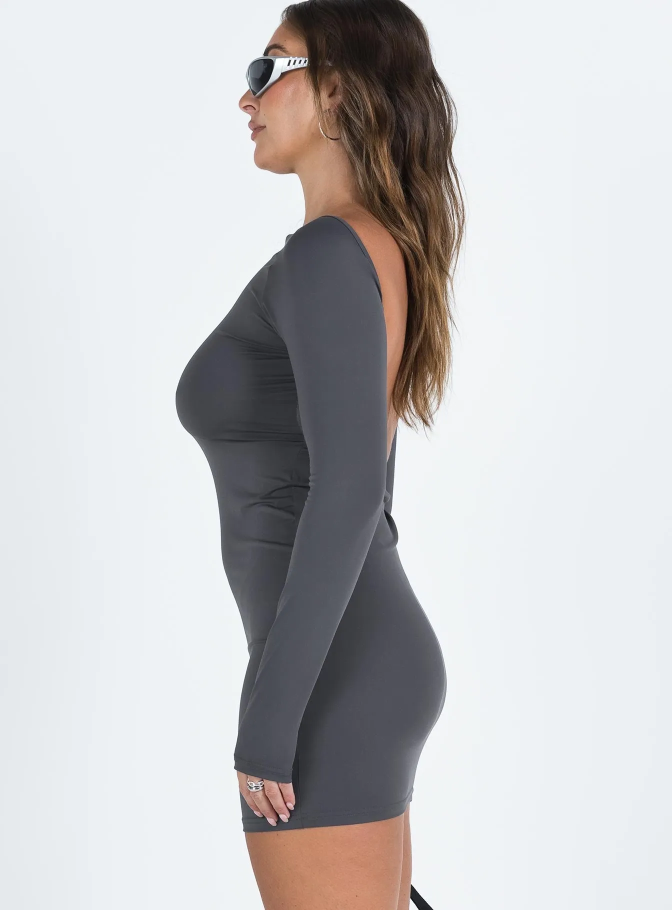 Gatewood Long Sleeve Mini Dress Slate Light Mode