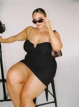 Light Edge I Want You Mini Dress Black Curve