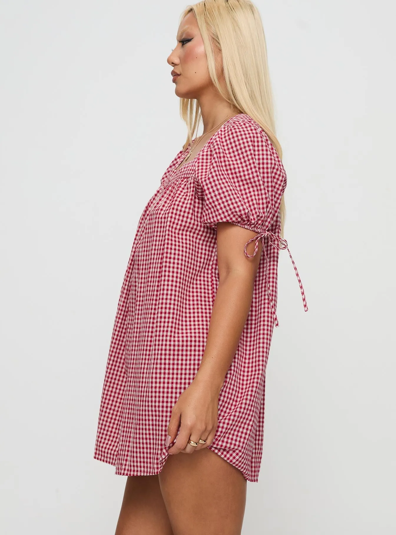 Edge Soft Lilibet Mini Dress Red Gingham