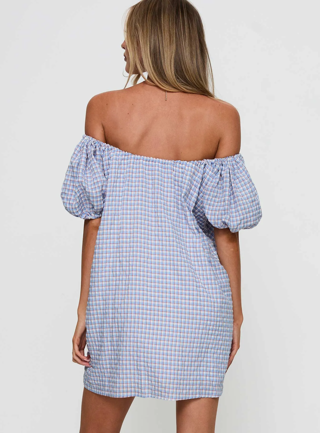 Morning Doves Mini Dress Blue Simple Vibe Playful Design