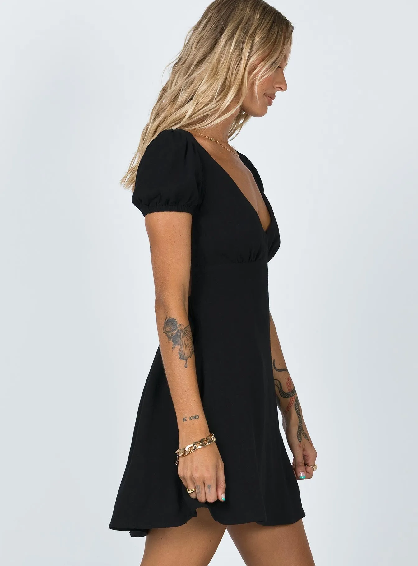 Pop Warm Smith Mini Dress Black