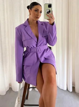 Party Soft Steinway Mini Dress Purple