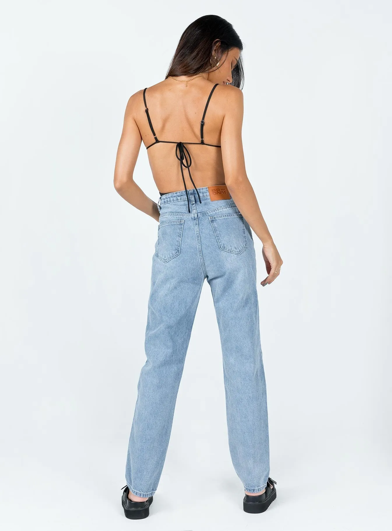 Calista Lightwash Denim Jeans Casual Street Street Casual