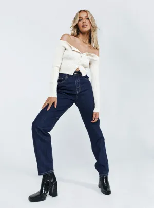 Light Fabric Zane High Waisted Mom Jean Denim