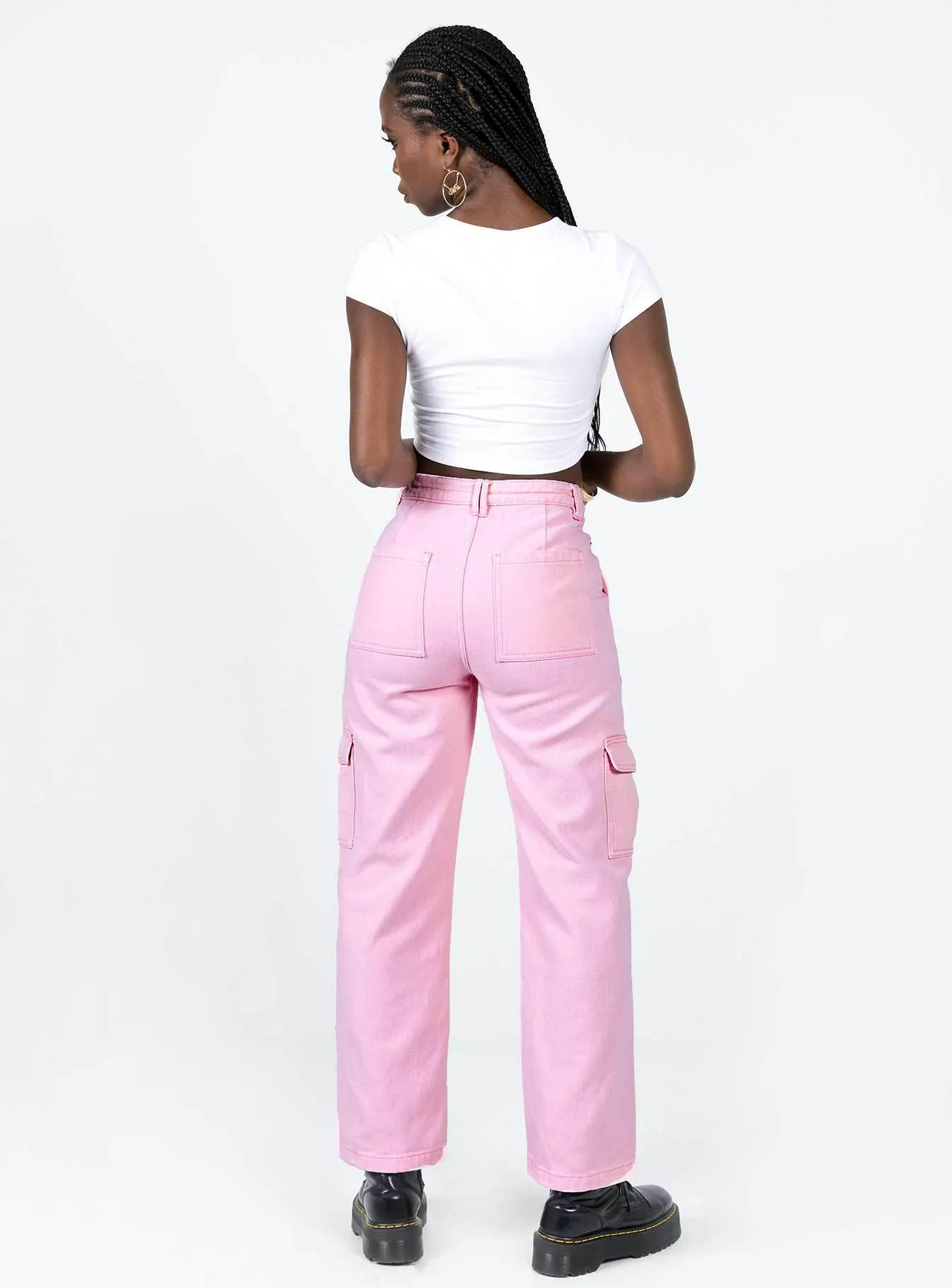Layer Friendly Piece Adelaide Cargo Jeans Pink