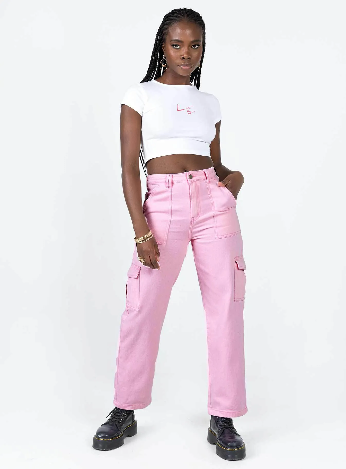 Adelaide Cargo Jeans Pink Fit For Every Day