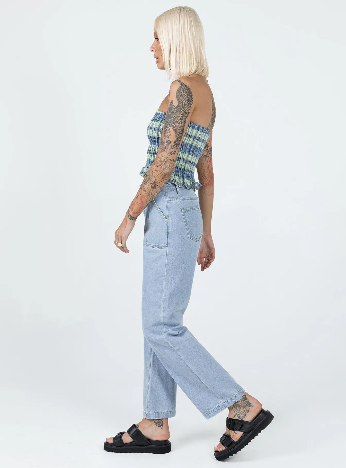 Effie Cargo Staight Leg Jean Denim Easy Match Minimalist Night Out Smooth
