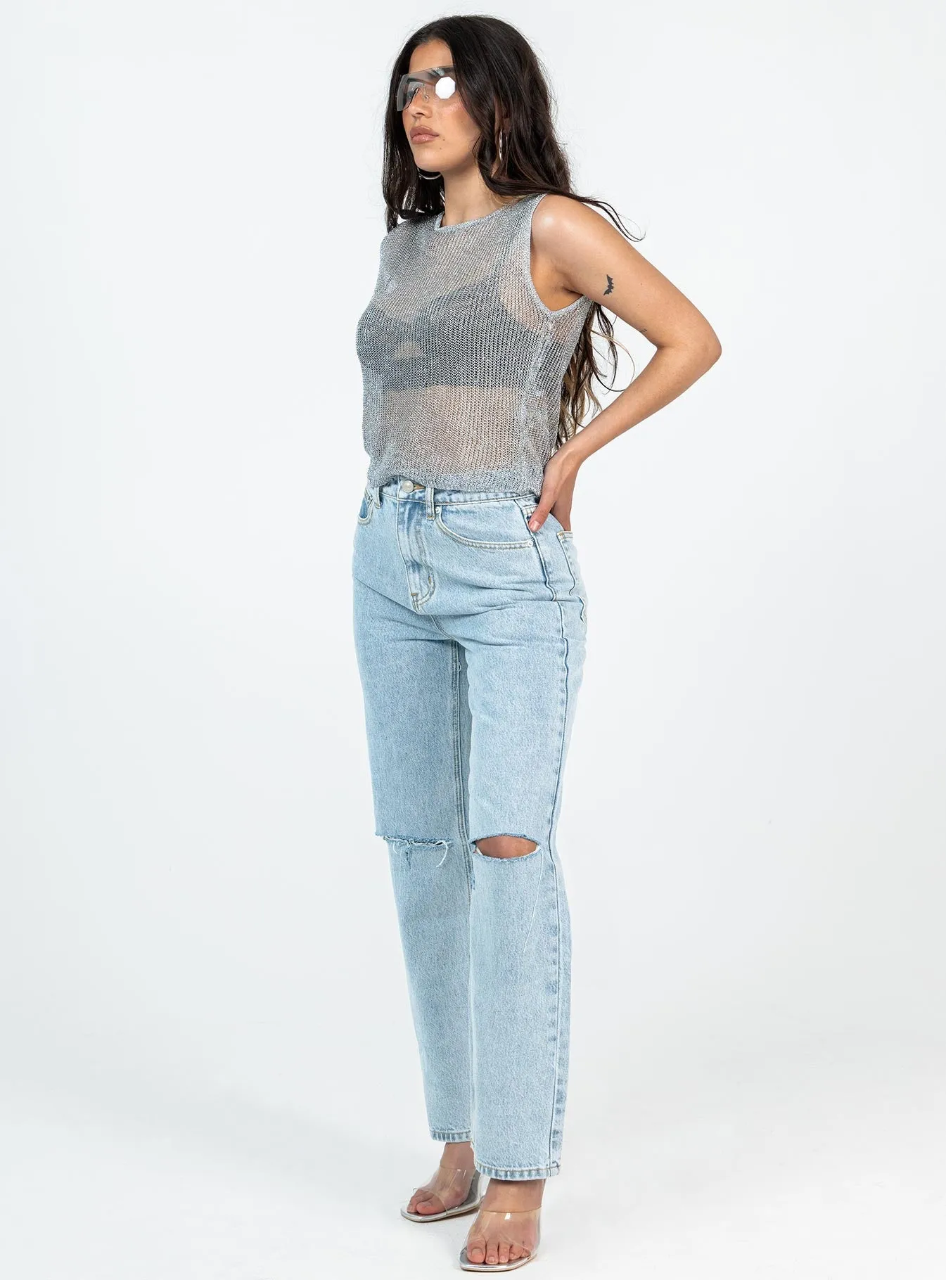 Plain style Stretch Road Trip Brunch Outfit Holland Jeans Denim Petite