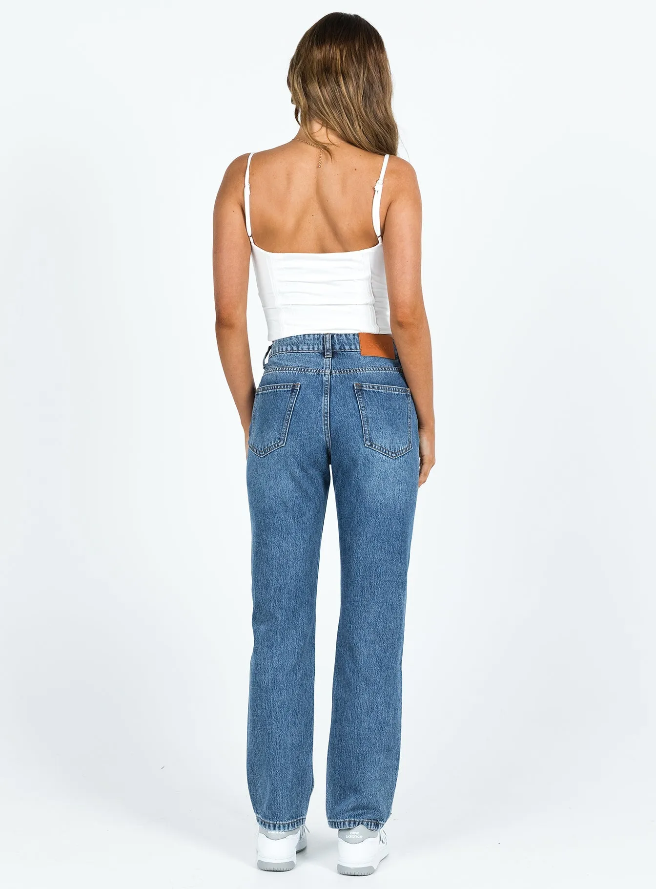Breathable Fit Marsher Slouch Jeans Mid Wash Denim