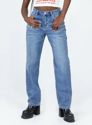 Effortless Clothing Natural Style Mick Mid Wash Low Rise Jean Denim