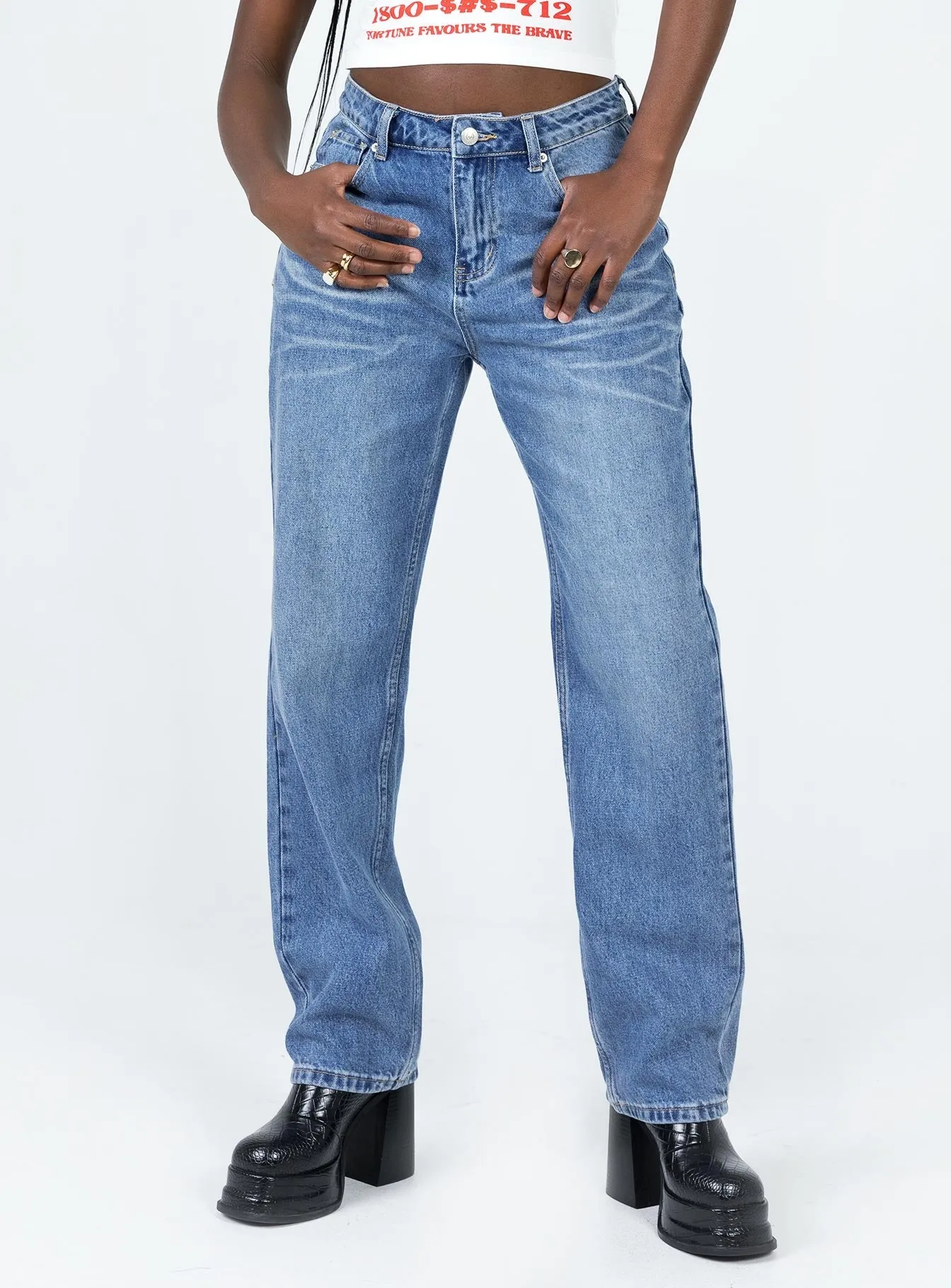 Effortless Clothing Natural Style Mick Mid Wash Low Rise Jean Denim