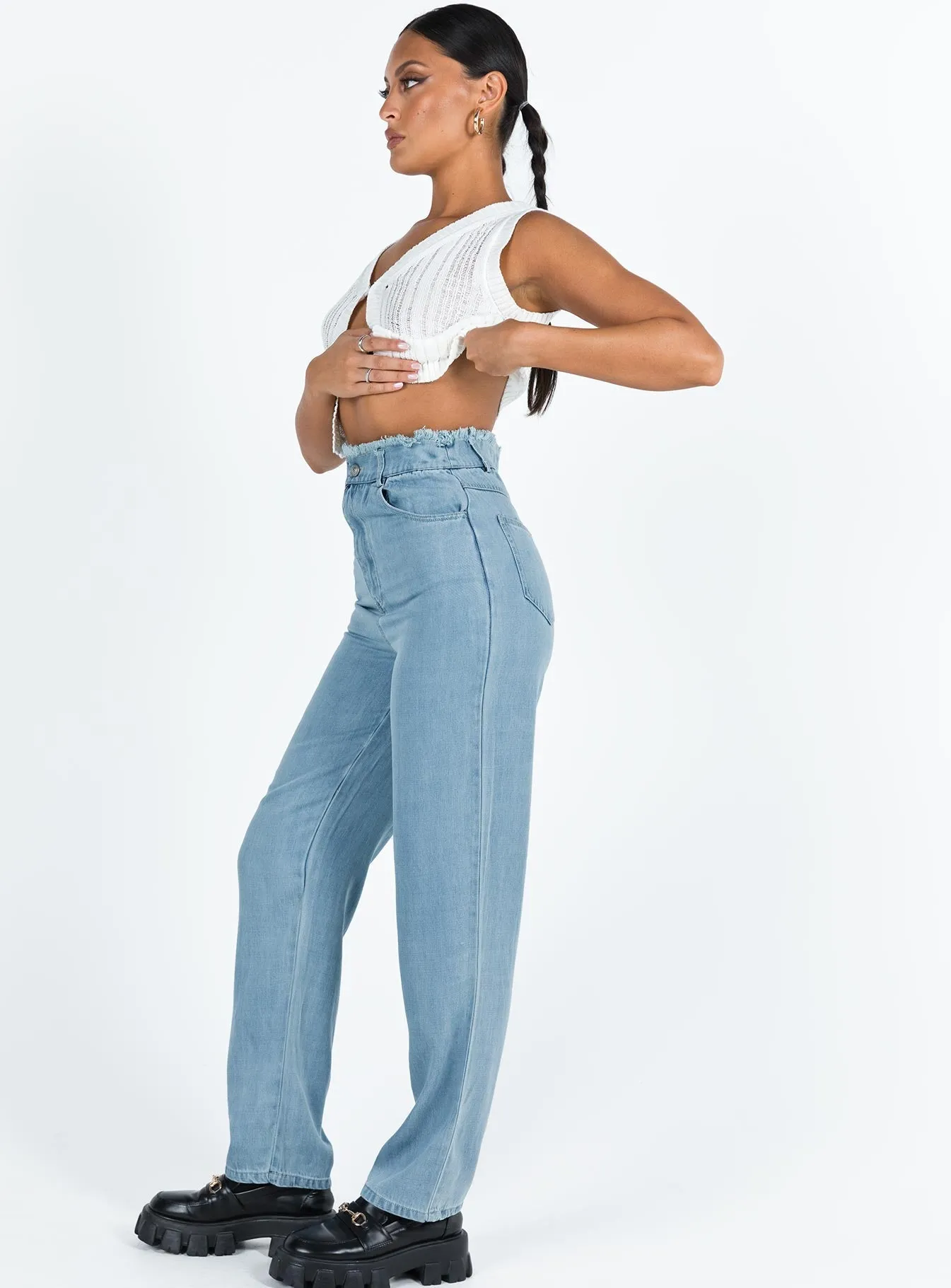 Casual Wear Nathalia Jeans Mid Wash Denim