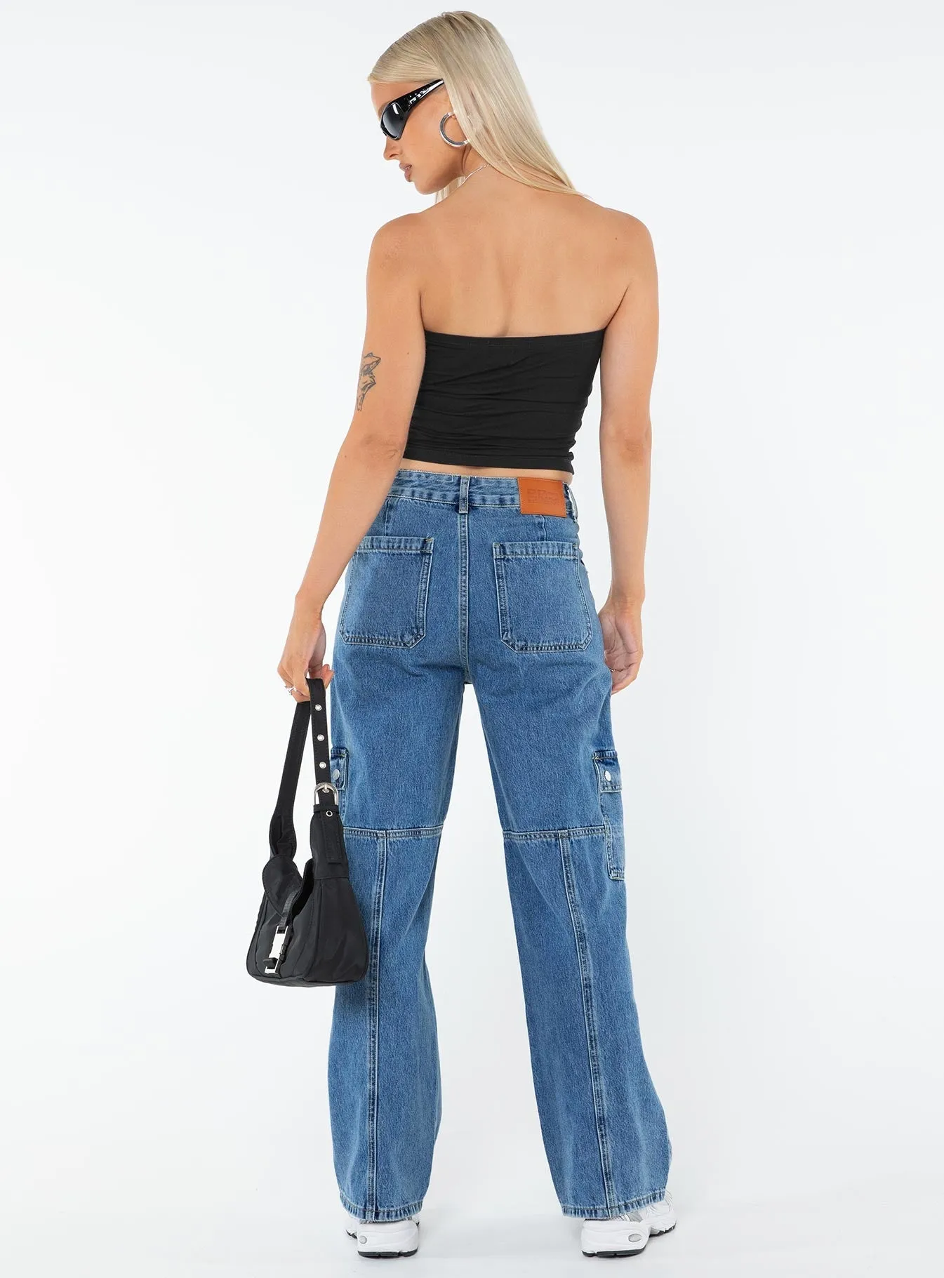 Smart Casual Vincent Cargo Jeans Dark Wash Denim