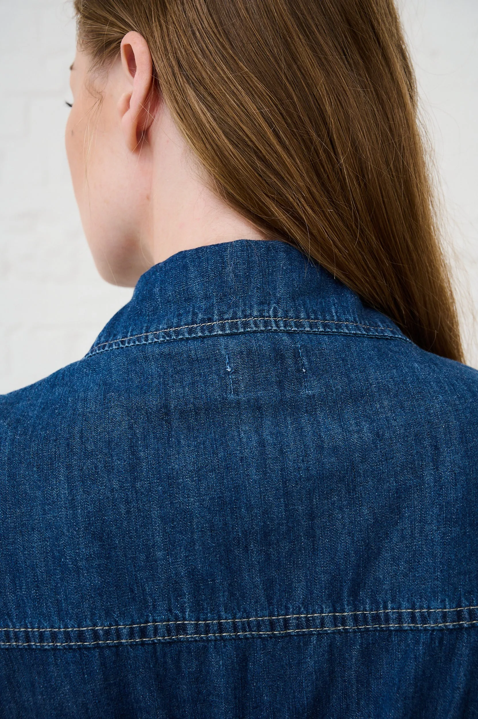 Denim Pin Tuck Shirt Dress VersatileStyle