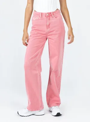 Regina Mom Denim Jean Pink Fashion Piece